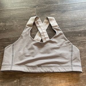 Lululemon All Sport Bra in white/grey